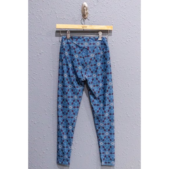 NWOT LuLaRoe Blue Kaleidescope Leggings One Size (OS) - Picture 2 of 3